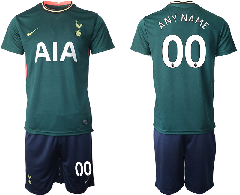 Men 2020-2021 club Tottenham away customized green Soccer Jerseys